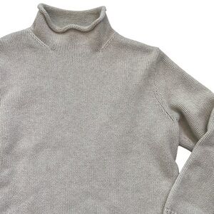 J.Crew Always Oarsman Rollneck Cotton Sweater Beige Women’s Small
